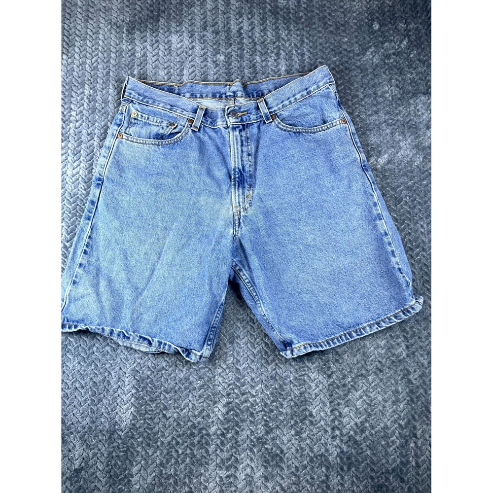 Vintage Levi's 550 Relaxed Fit Denim Shorts Mens W34 Blue Light Wash Mid Rise